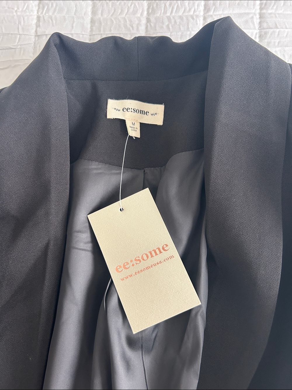 NWT eesome Black Open-Front Blazer - Picture 3 of 3